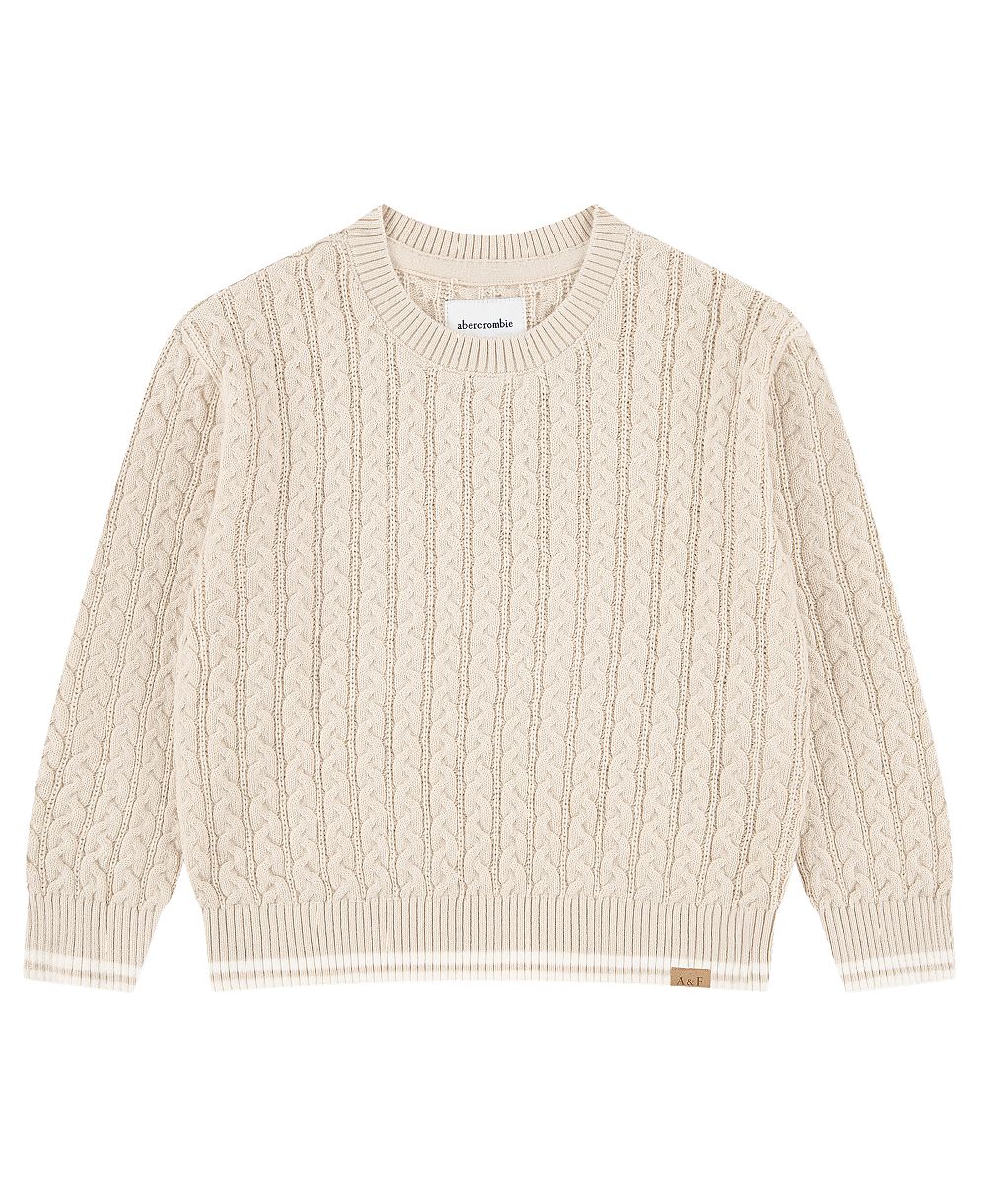 Детский свитер abercrombie kids Cableknit Crewneck