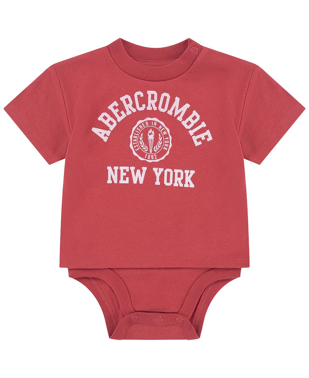 abercrombie kids детский боди с коротким рукавом Y2K Crest для мальчиков