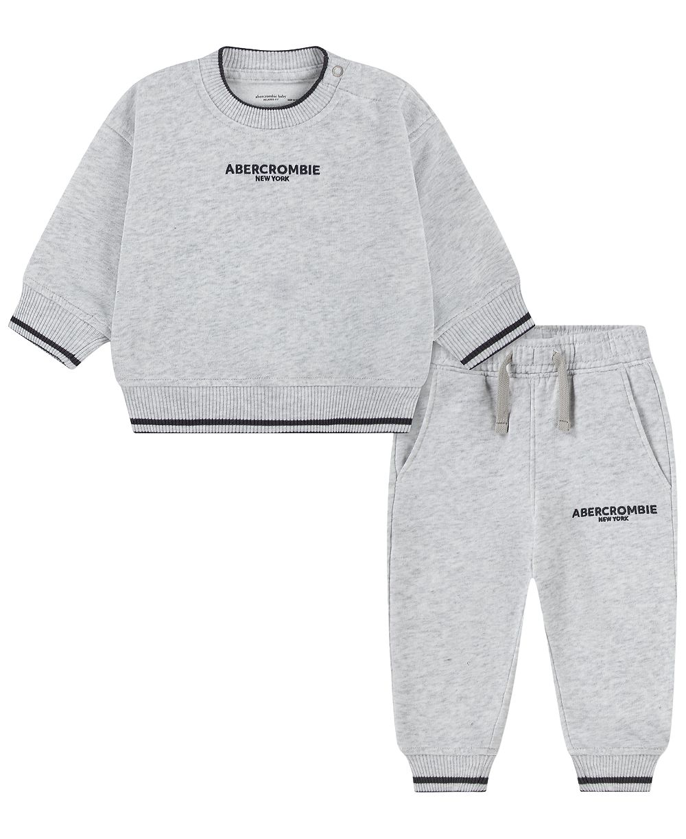 abercrombie kids Baby Boys' Long-Sleeve Top and Pants, 2-Piece Set