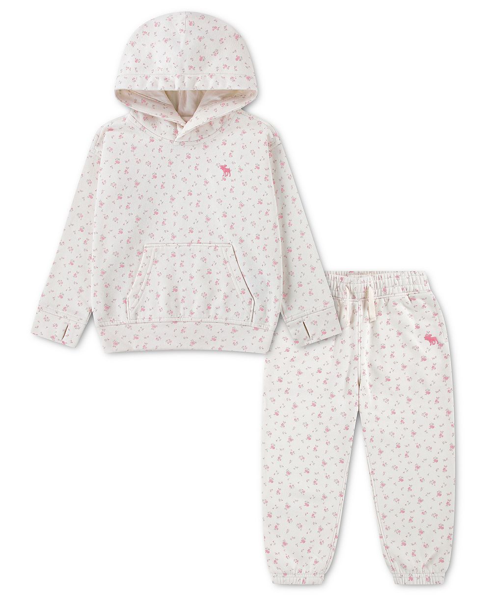 Детский комплект из худи и брюк essential abercrombie kids для девочек 2T-5T, 2 части