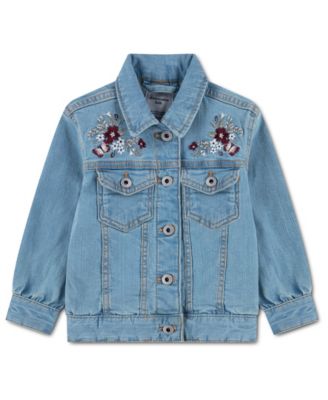 abercrombie kids Toddler Girls' 2T-5T Embroidered Denim Jacket