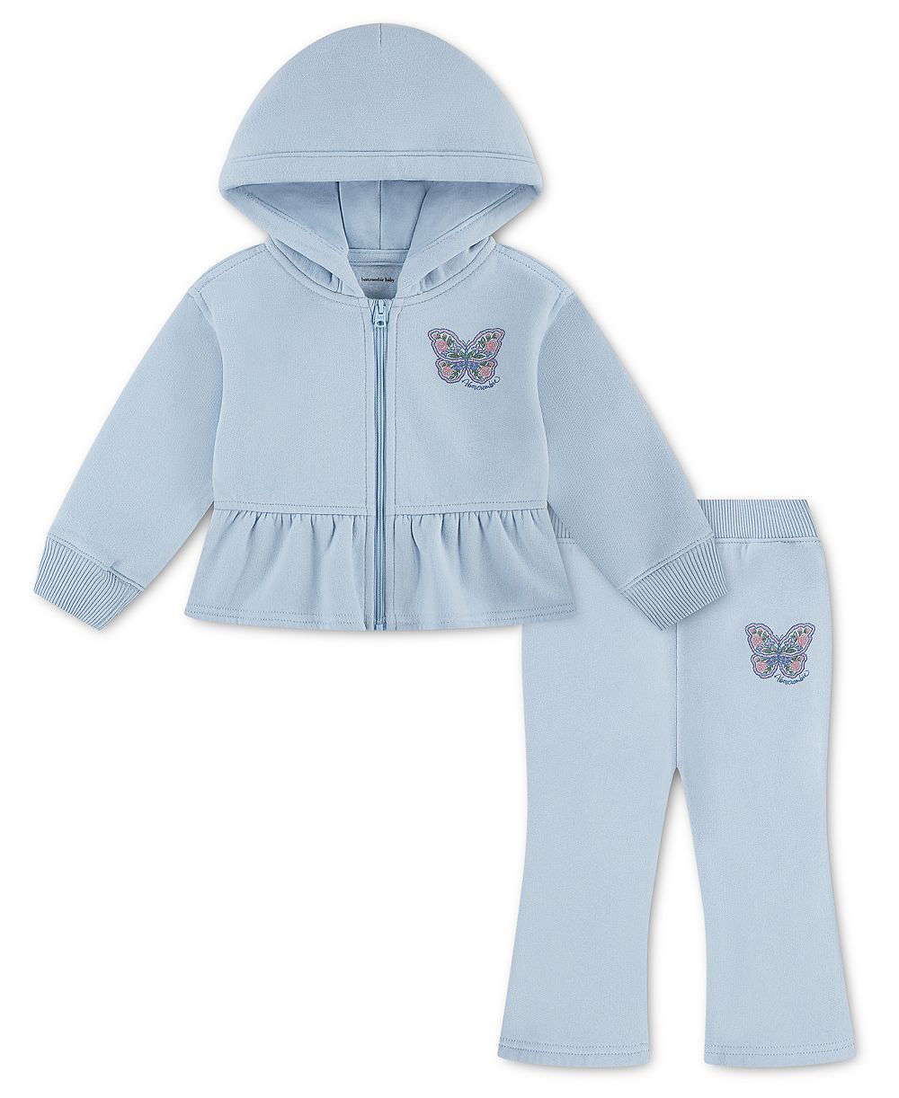 abercrombie kids Детский комплект из толстовки на молнии и брюк из флиса для девочек, 2 предмета