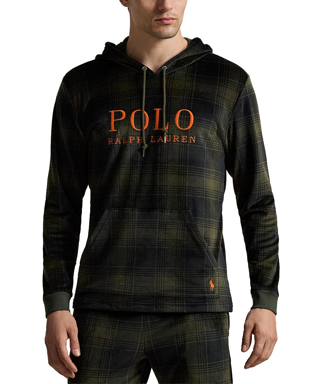 Polo Ralph Lauren мужская толстовка-худи из велюра с длинным рукавом и капюшоном