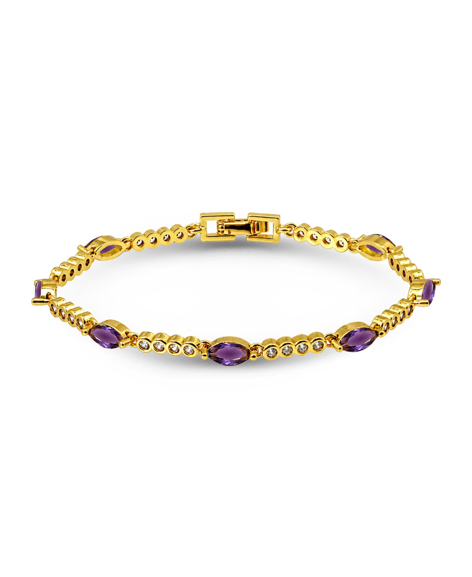 Macy's Marquise Purple Cubic Zirconia Stones Bracelet