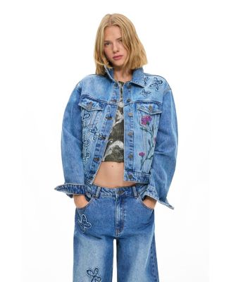 Женская джинсовая куртка Desigual Embroidered 100% cotton
