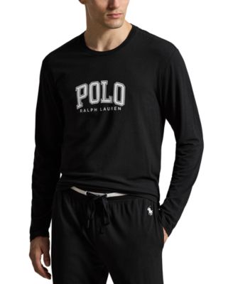 Polo Ralph Lauren мужская футболка с длинным рукавом и круглым вырезом из эластичной ткани, белого цвета
