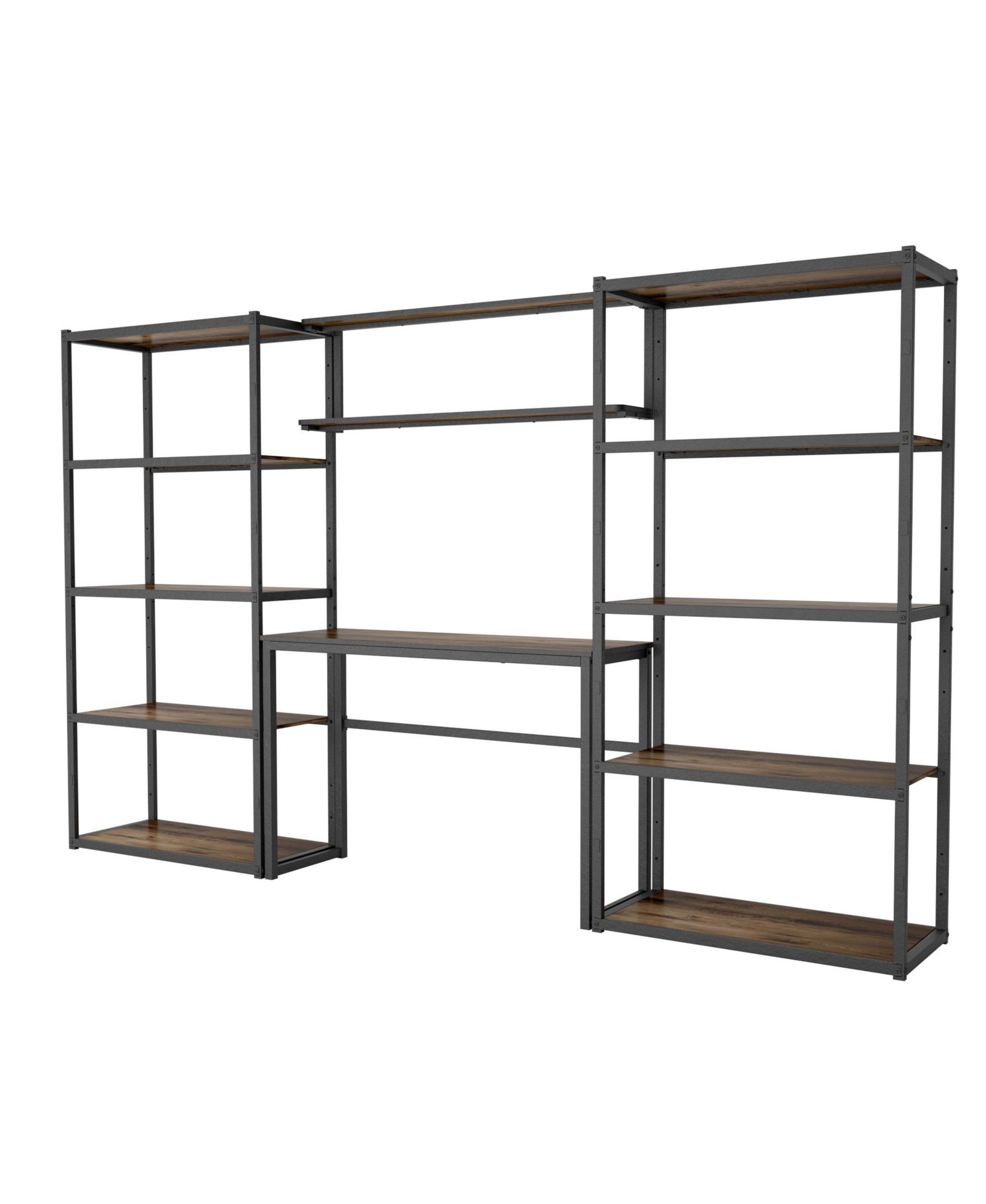 Heavy-Duty Garage Storage and Workstation System, Black (119.8 in. W x 71.1 in. H x 15.7 in. D