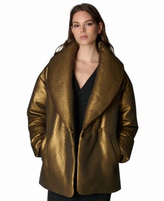 Donna Karan New York женская куртка с воротником-шалью и жаккардовым рисунком