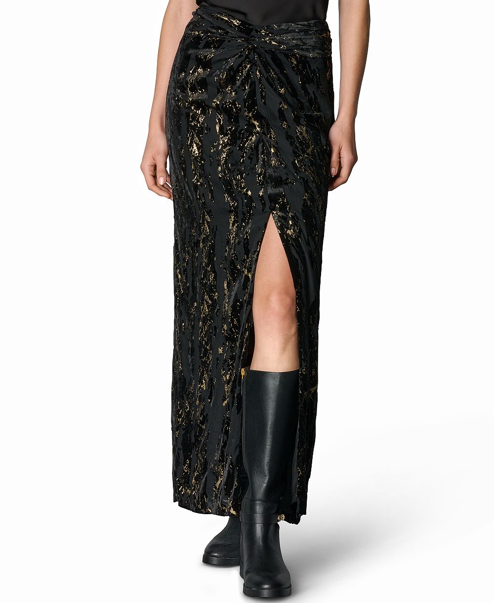 Donna Karan New York Women's Front-Knot Burnout Maxi Skirt, Macy's Exclusive