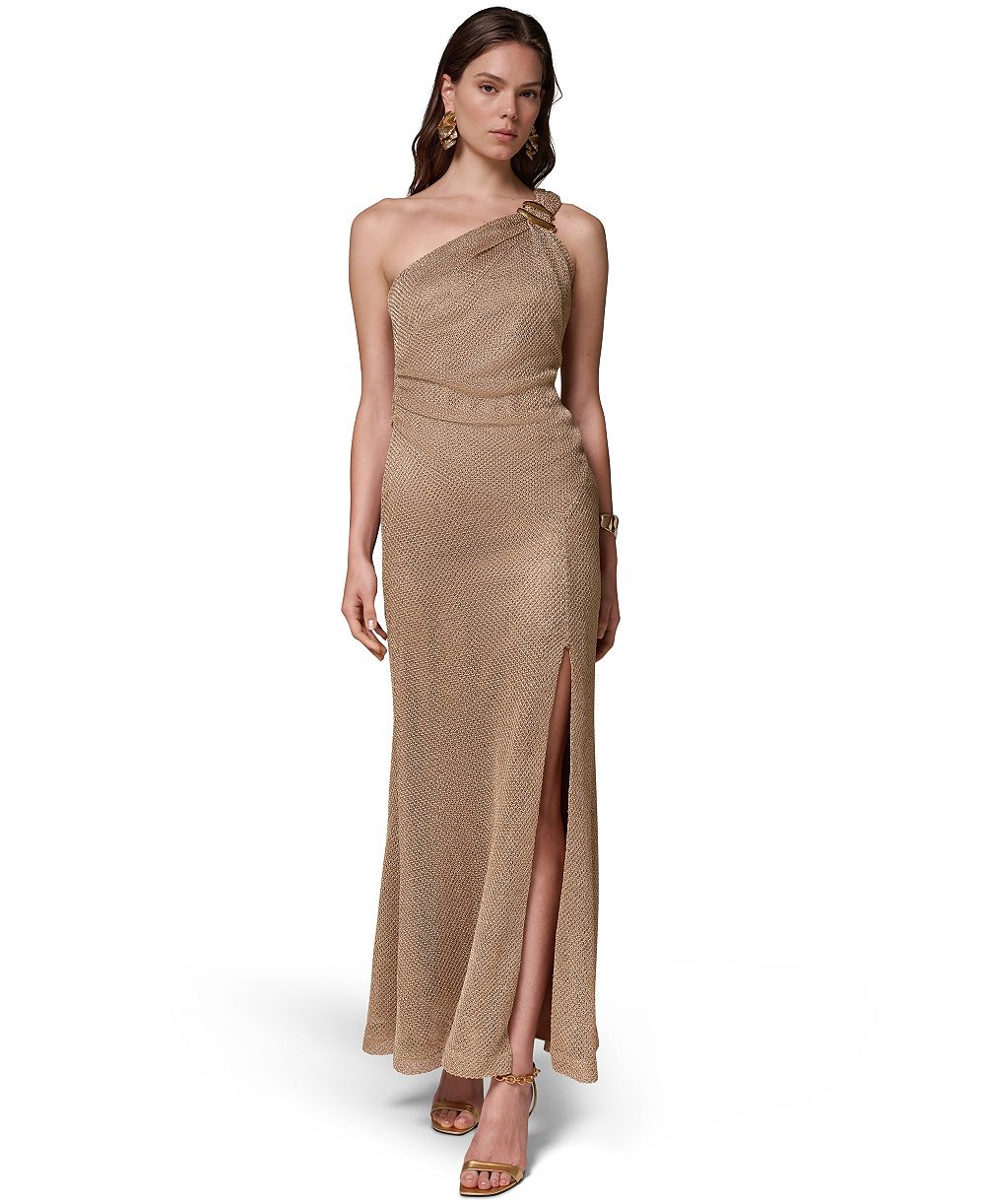Женское вечернее платье Donna Karan New York с одним плечом и разрезом сбоку - эксклюзив Macy's