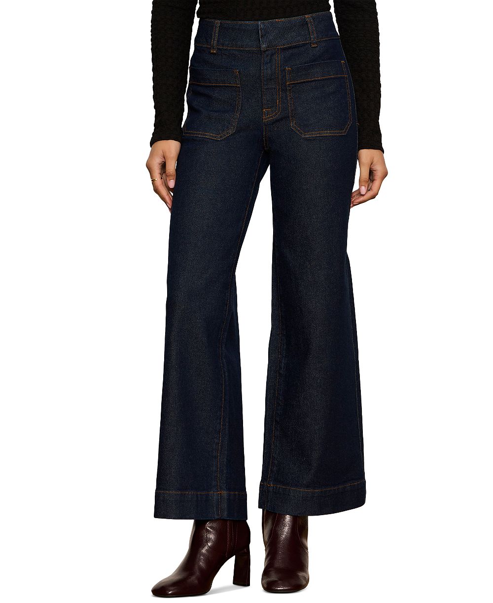 Sanctuary Women's Mid-Rise Wide-Leg Jeans