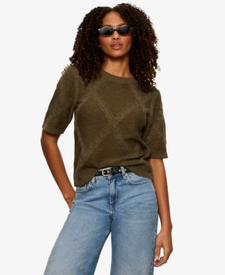 Sanctuary Женский хлопковый джемпер T-Shirt Short-Sleeve