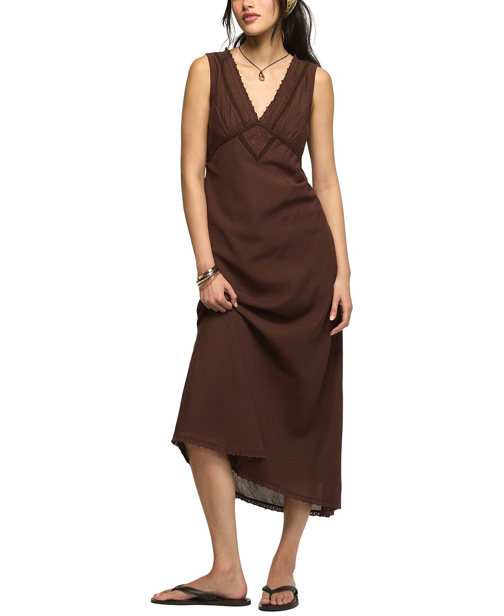 Lucky Brand Women's V-Neck Slip Dress