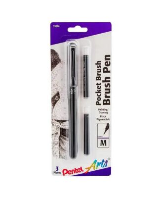 Pentel Pocket Brush Pen with 2 Refills