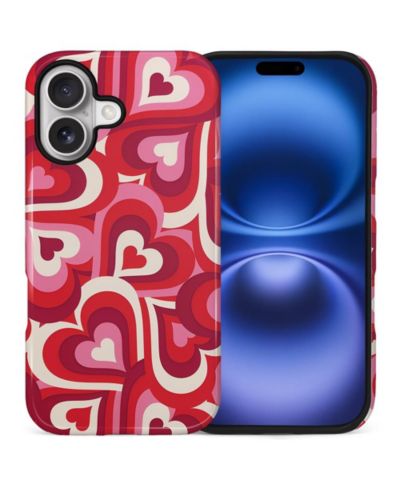GONEZ Dual-Layer Shockproof Heart-Print Case for iPhone 17