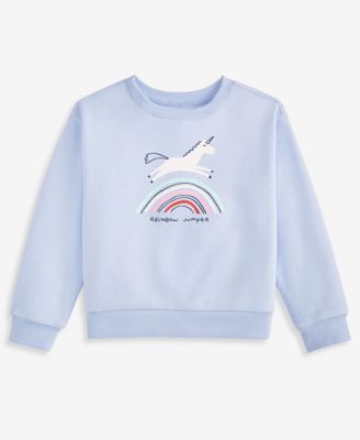 Epic Threads Toddler Girls' 12M-5T Rainbow Jumper Unicorn Sweatshirt, Macy's Exclusive