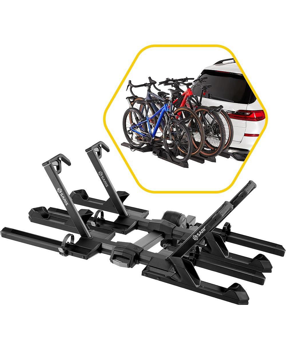 Велосипедный держатель Saris SuperClamp G4 на 4 велосипеда, легкий наклоняющийся платформенный тип, подходит для шоссейных и горных велосипедов