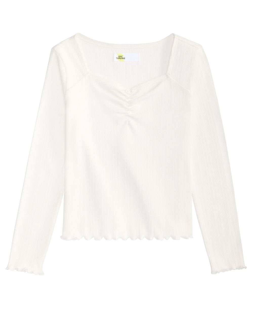 Детская футболка Epic Threads с длинным рукавом и вырезом сердечком, эксклюзив Macy's