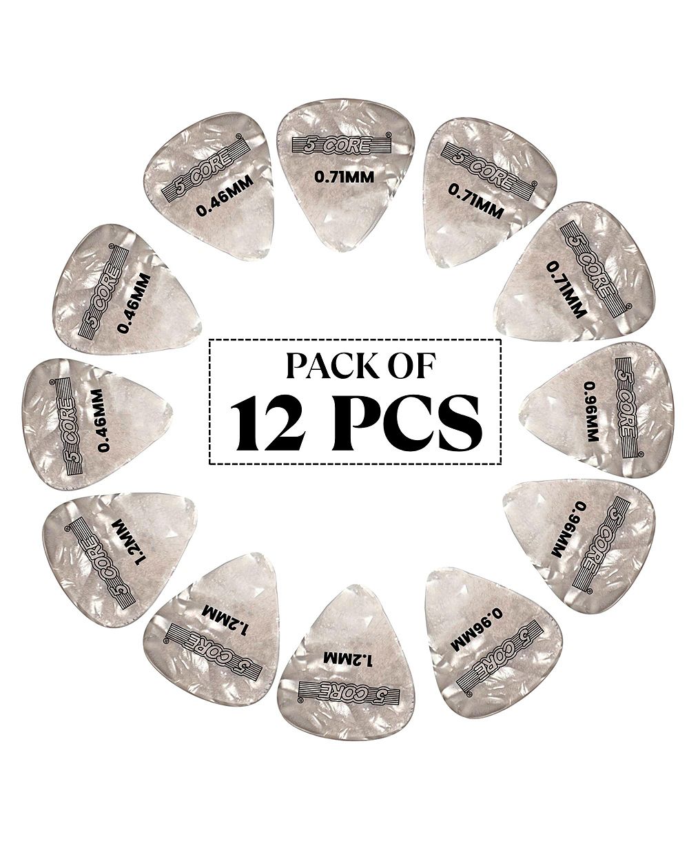Медиаторы 5 Core Guitar Picks 12 Piece Celluloid Light Medium Heavy Extra Heavy
