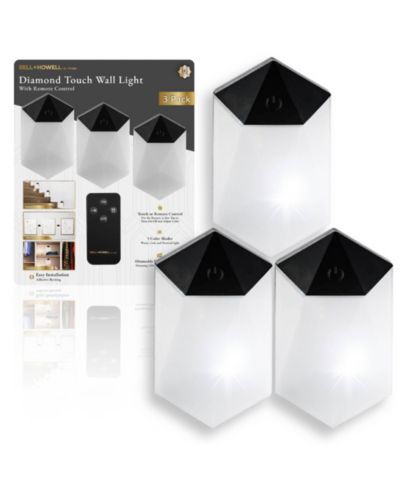 Беспроводной сенсорный LED настенный светильник Bell + Howell с пультом управления, комплект из 3 шт.