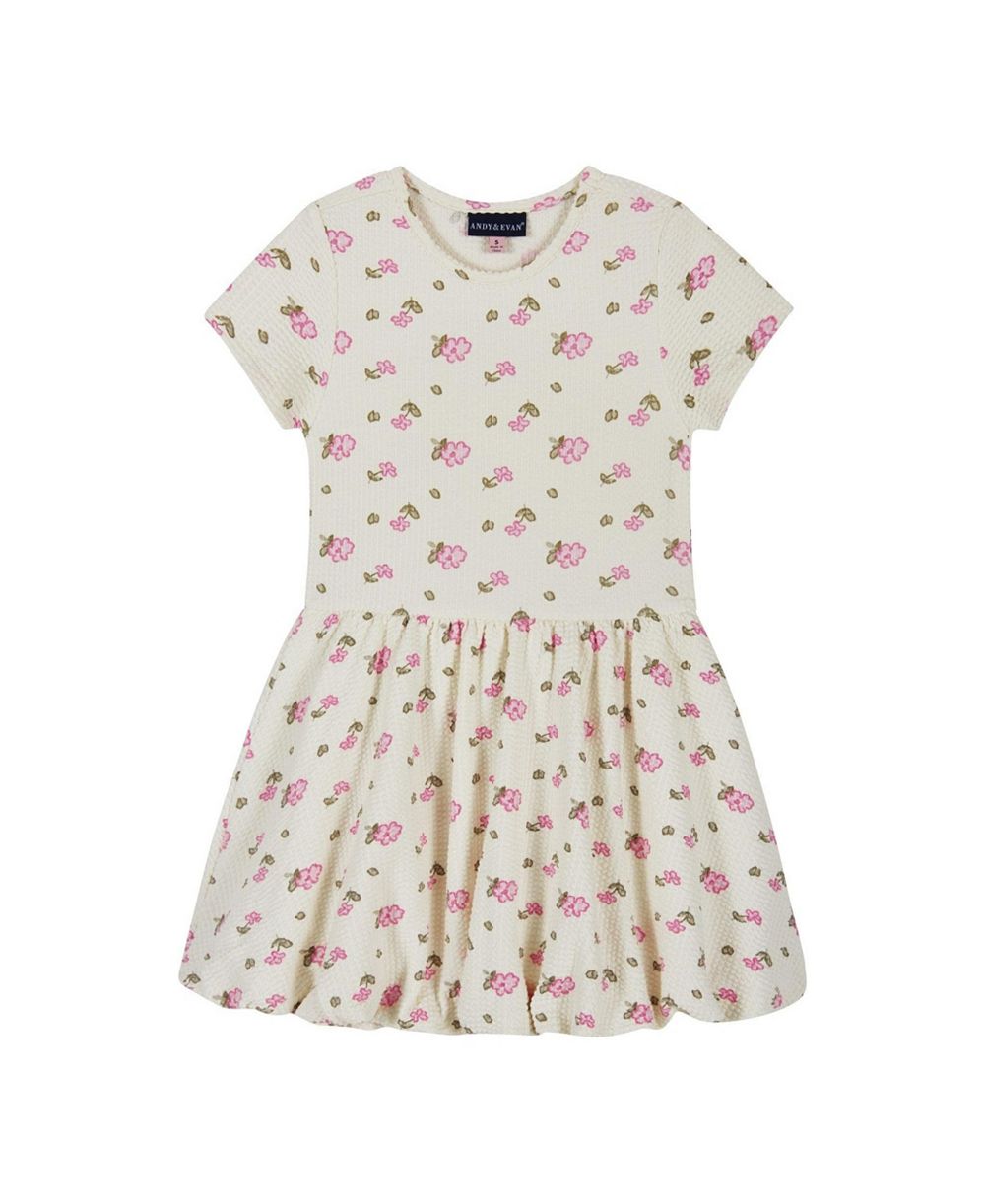 Детское платье Andy & Evan Blush Floral Knit Seersucker Bubble