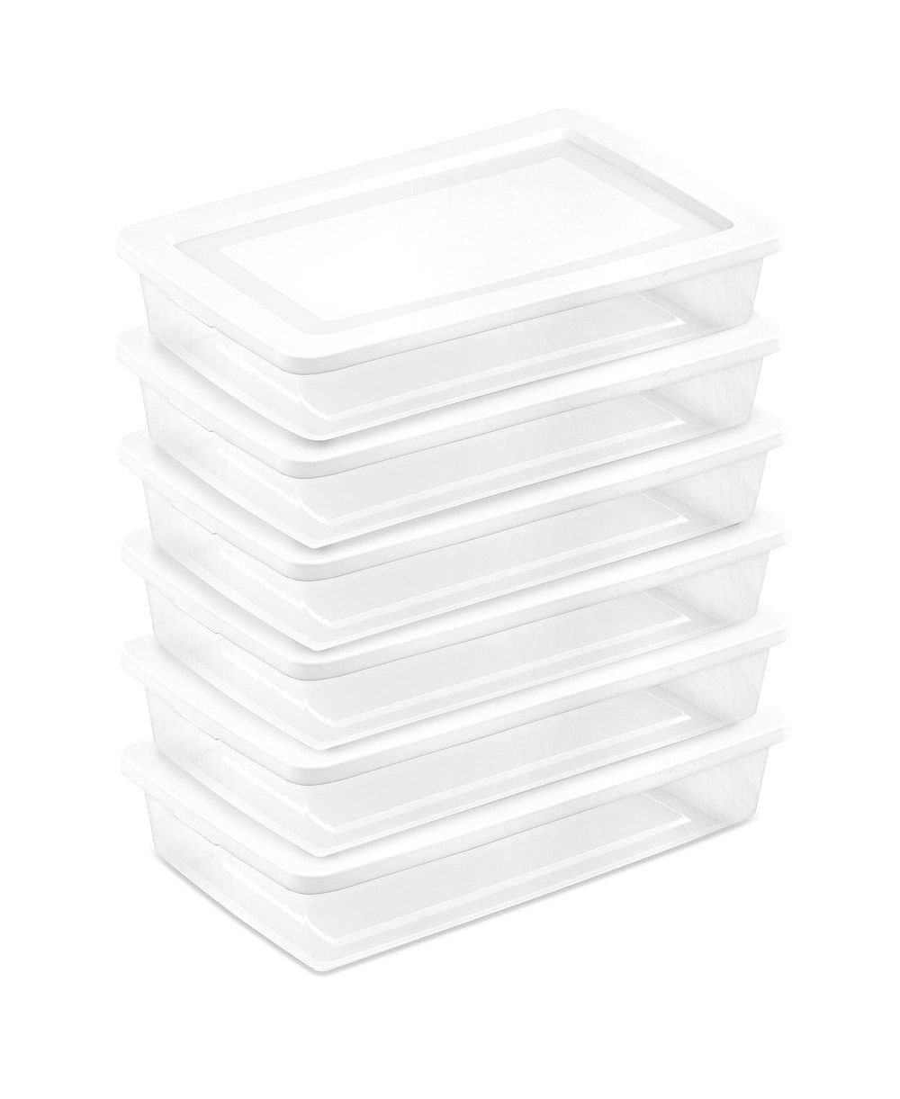 Sterilite Пластиковый контейнер для хранения Stackable 41 Quart, набор из 6 шт