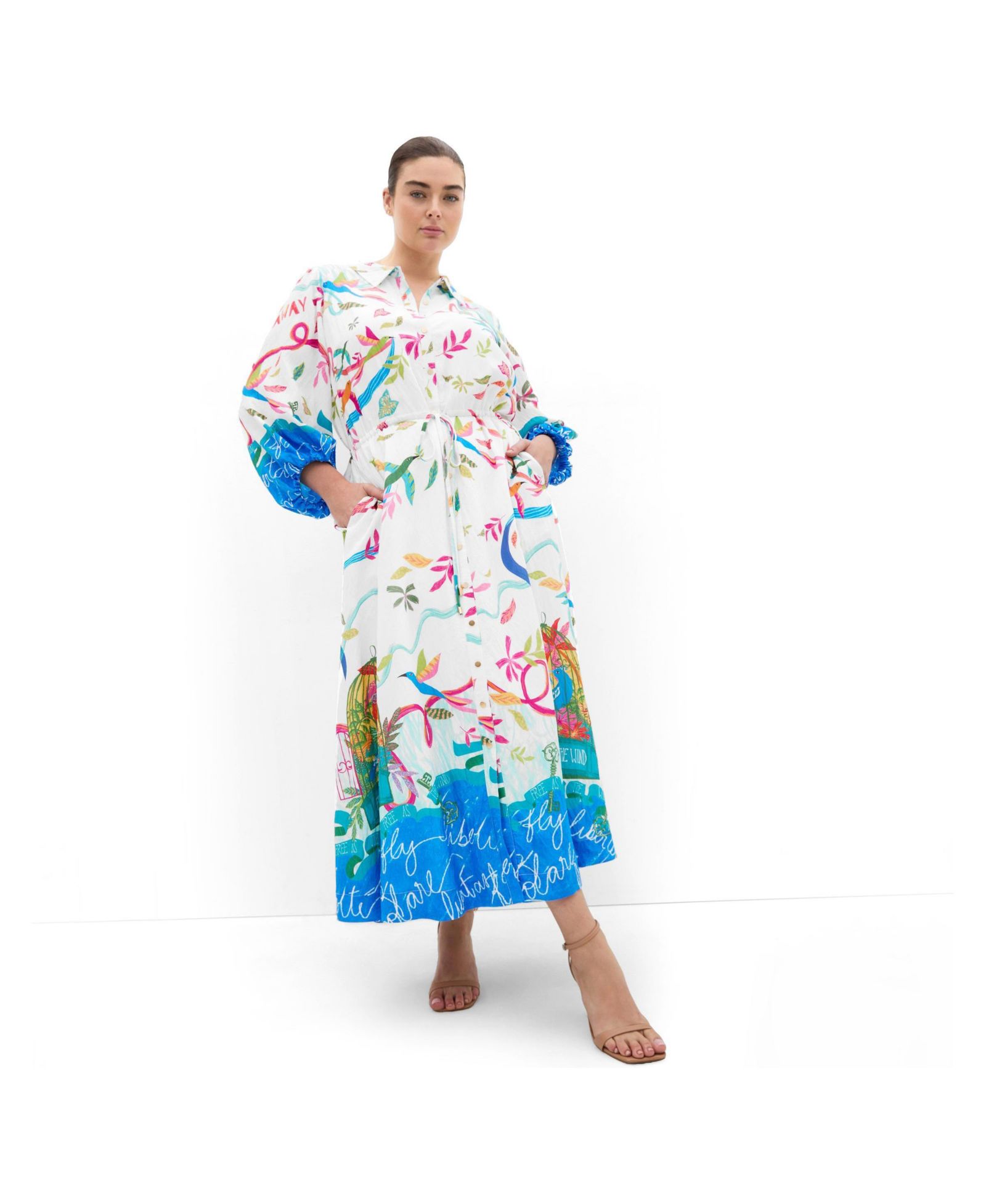 Женское платье Plus Size CITY CHIC Tahlia Spirit Print Maxi