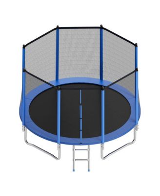RUIE Outdoor Trampoline 12 feet Round Recreational Trampoline with Enclosure Net