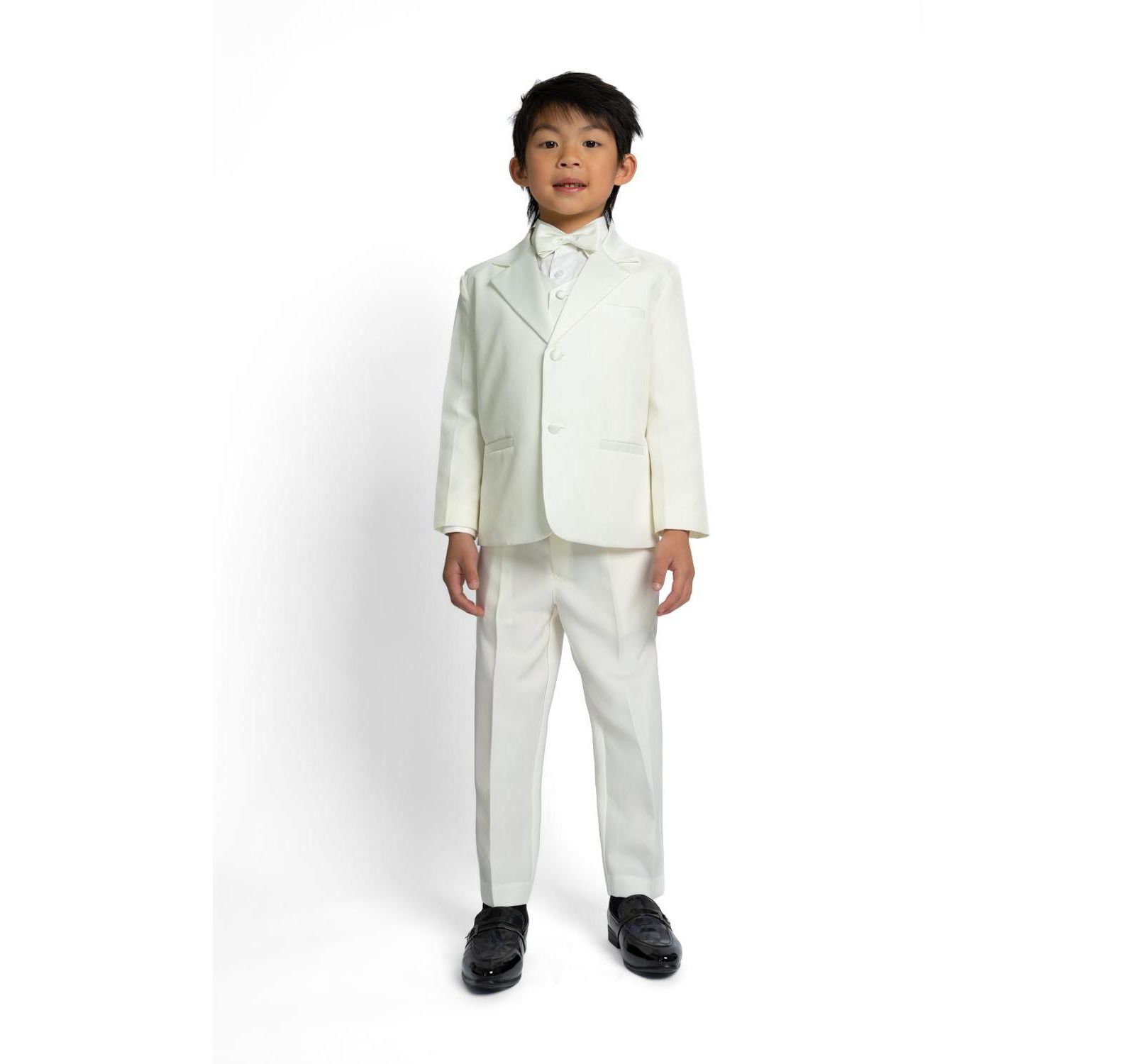 Peanut Butter Collection Toddler Boys Bond 5-Piece Shirt, Bowtie, Jacket, Vest and Pants Tuxedo Set