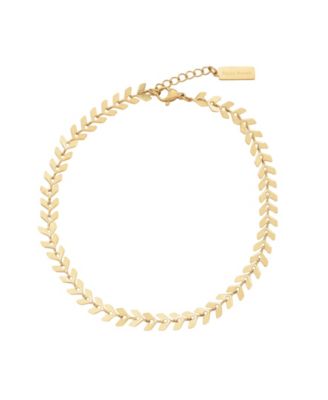 St. Moran Tarnish-Resistant Gold Alina Fishtail Chain Anklet