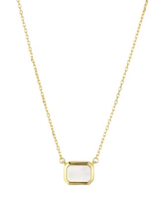 Ожерелье St. Moran Gold Natural Pearl Bezeled Sideways Solange