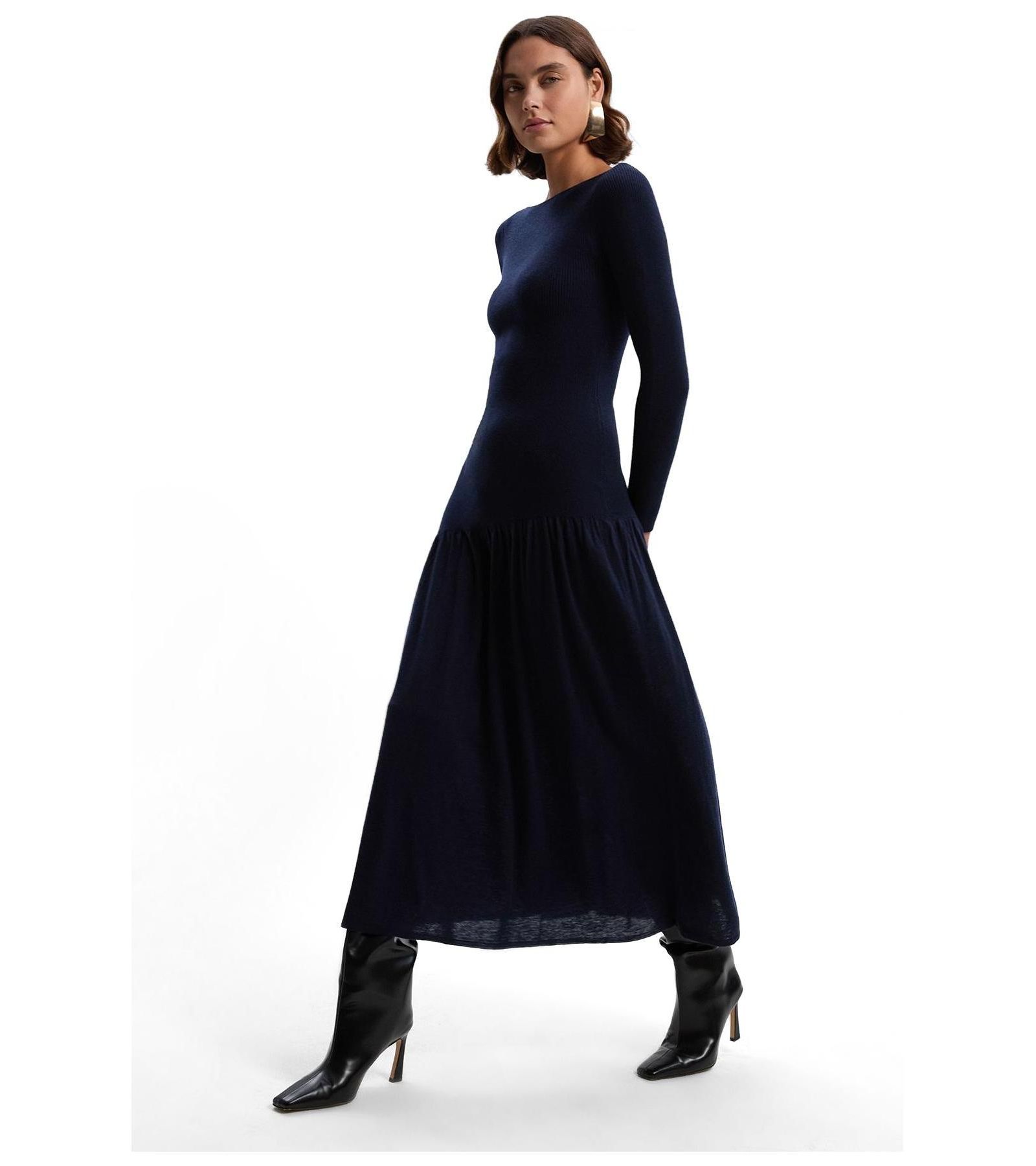 Karen Millen Женское трикотажное платье макси с прозрачными вставками
