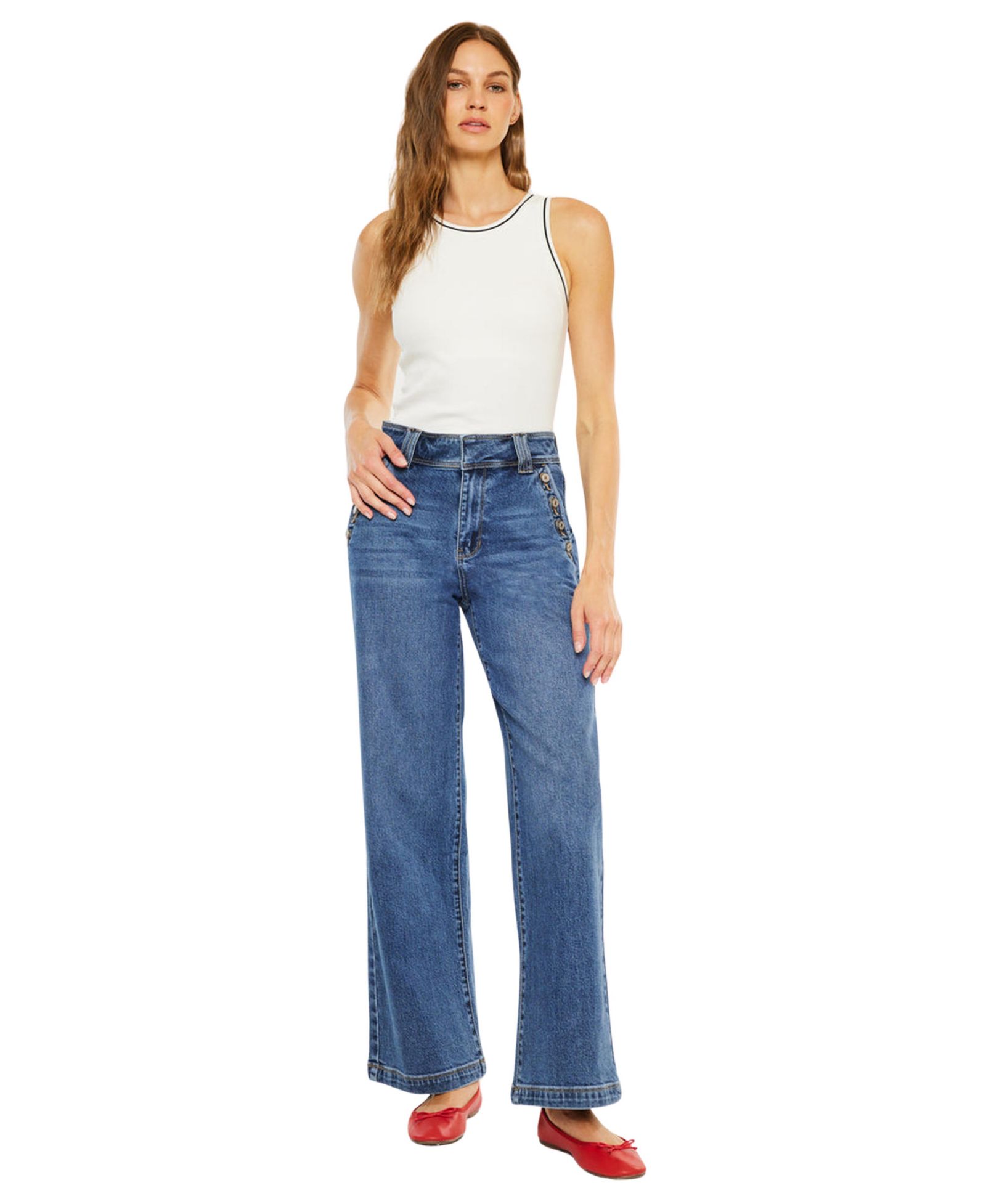 Женские джинсы KanCan Westwood Ultra High Rise Wide-Leg
