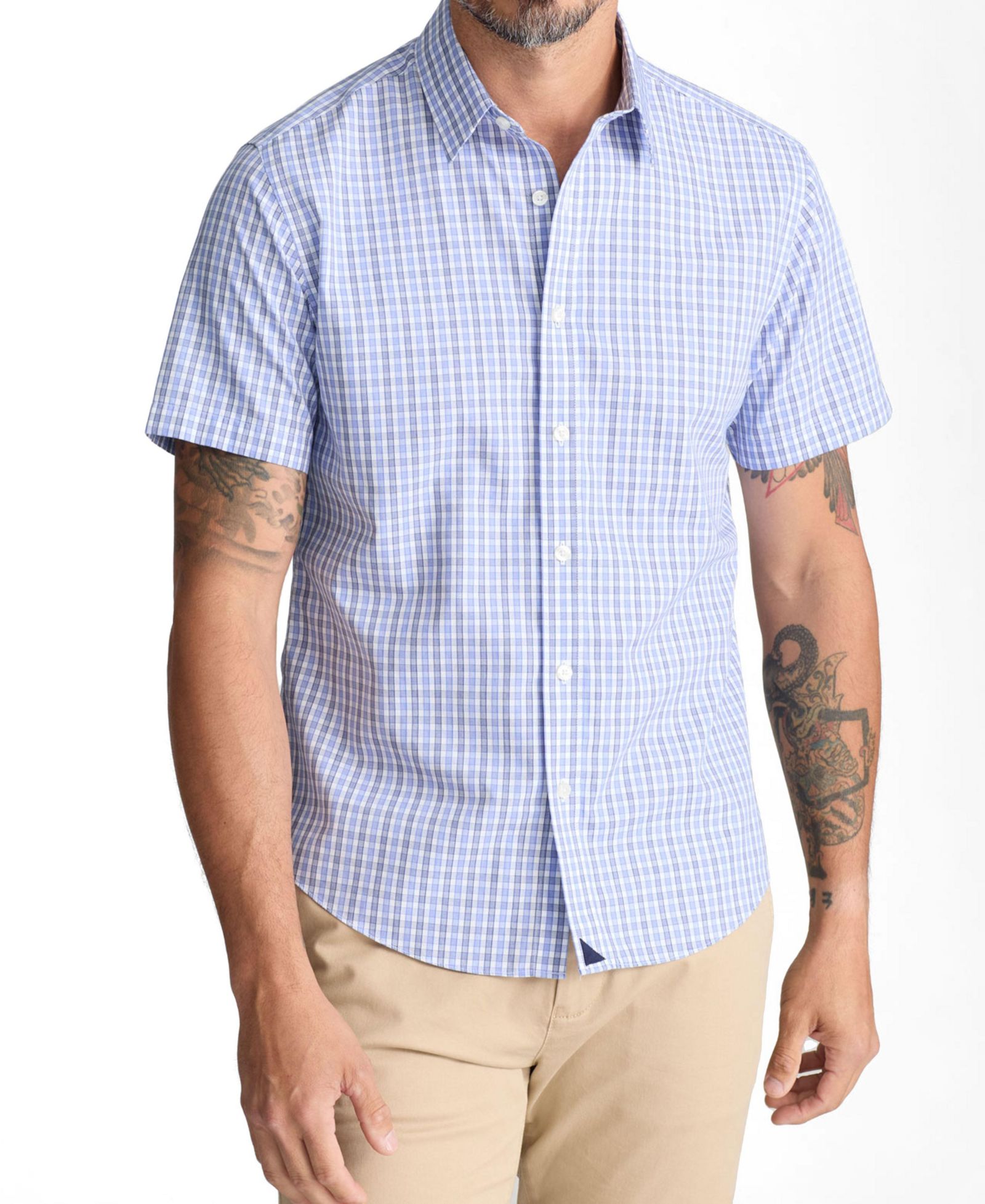 UNTUCKit Men's Regular Wrinkle-Free Short-Sleeve Dante Shirt
