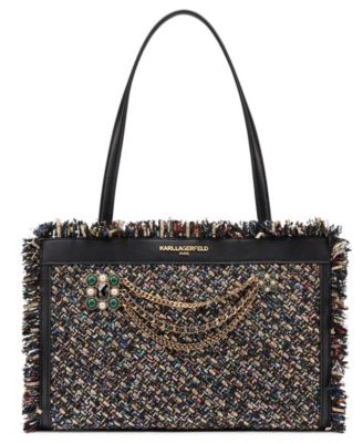 Сумка-шоппер KARL LAGERFELD PARIS Jade из твида с верхней ручкой