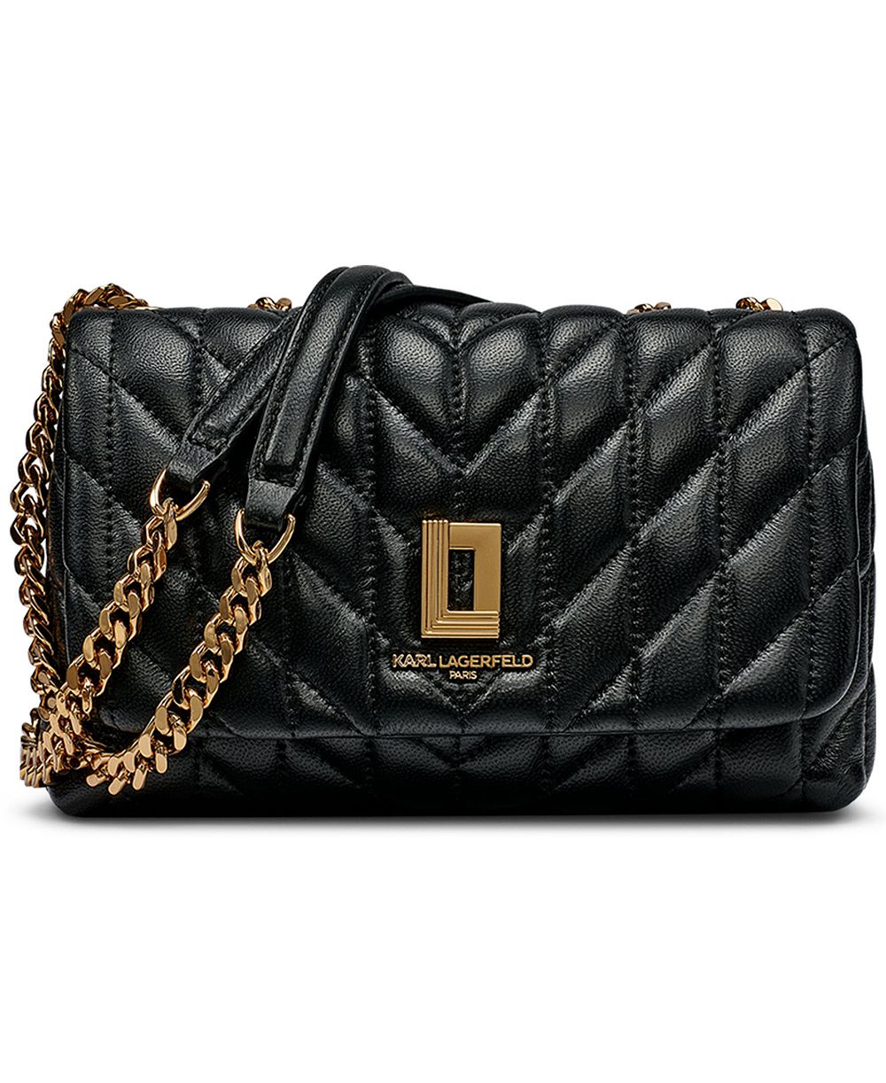 KARL LAGERFELD PARIS Lafayette Leather Small Crossbody Handbag