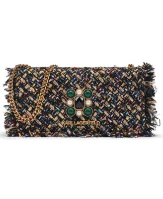 KARL LAGERFELD PARIS Kosette Tweed Small Evening Crossbody Handbag
