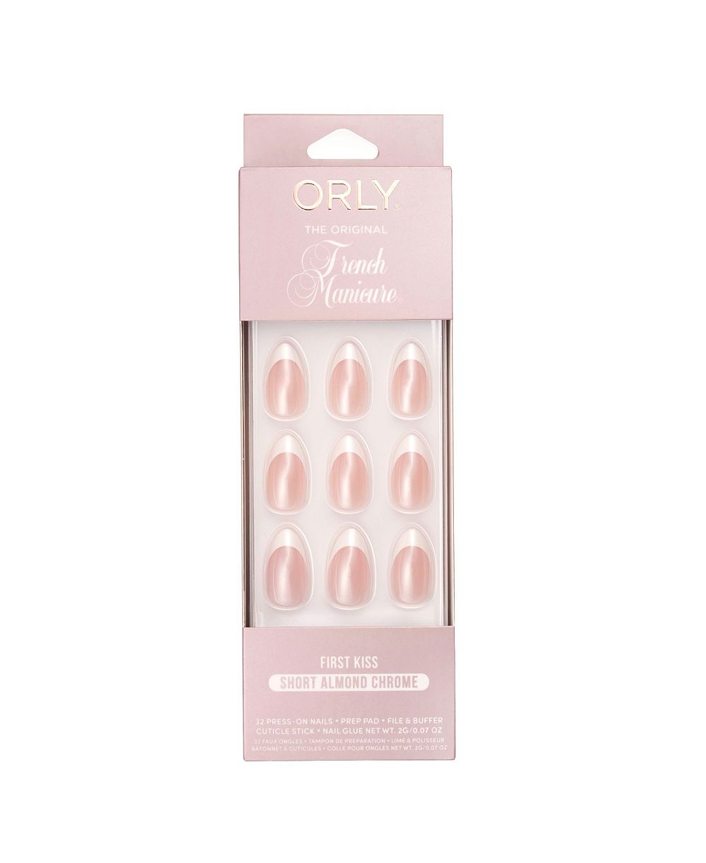 ORLY First Kiss Chrome французский маникюр накладные ногти Short Almond