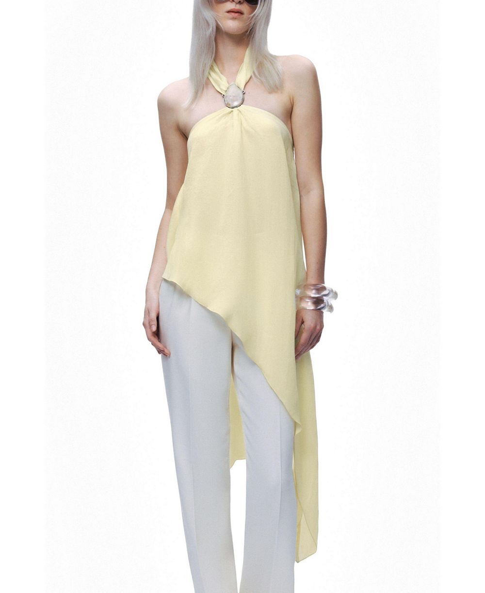NOCTURNE Women's Sleeveless Halter Blouse