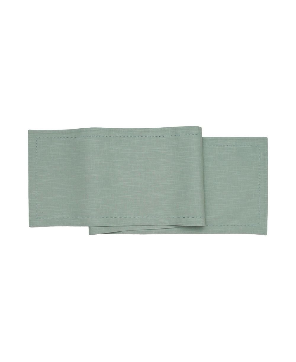 C&F Home Hemstitch Solid Sea Glass Everyday Runner 72" x 14