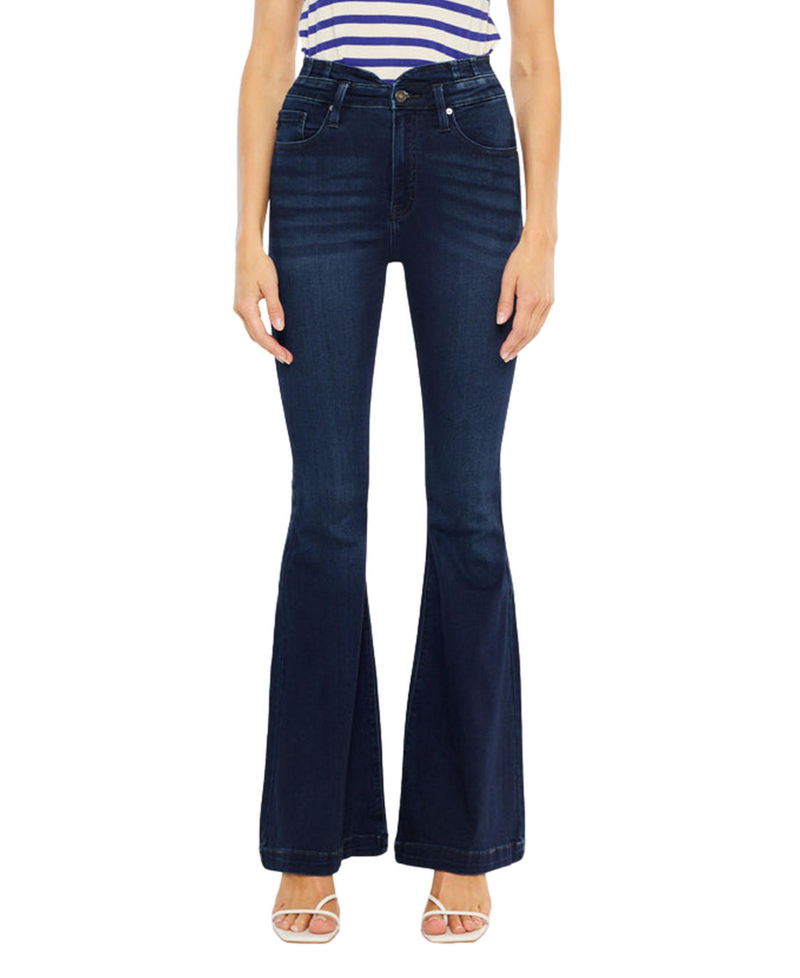 KanCan Women's Elowen High Rise Super Flare Jeans