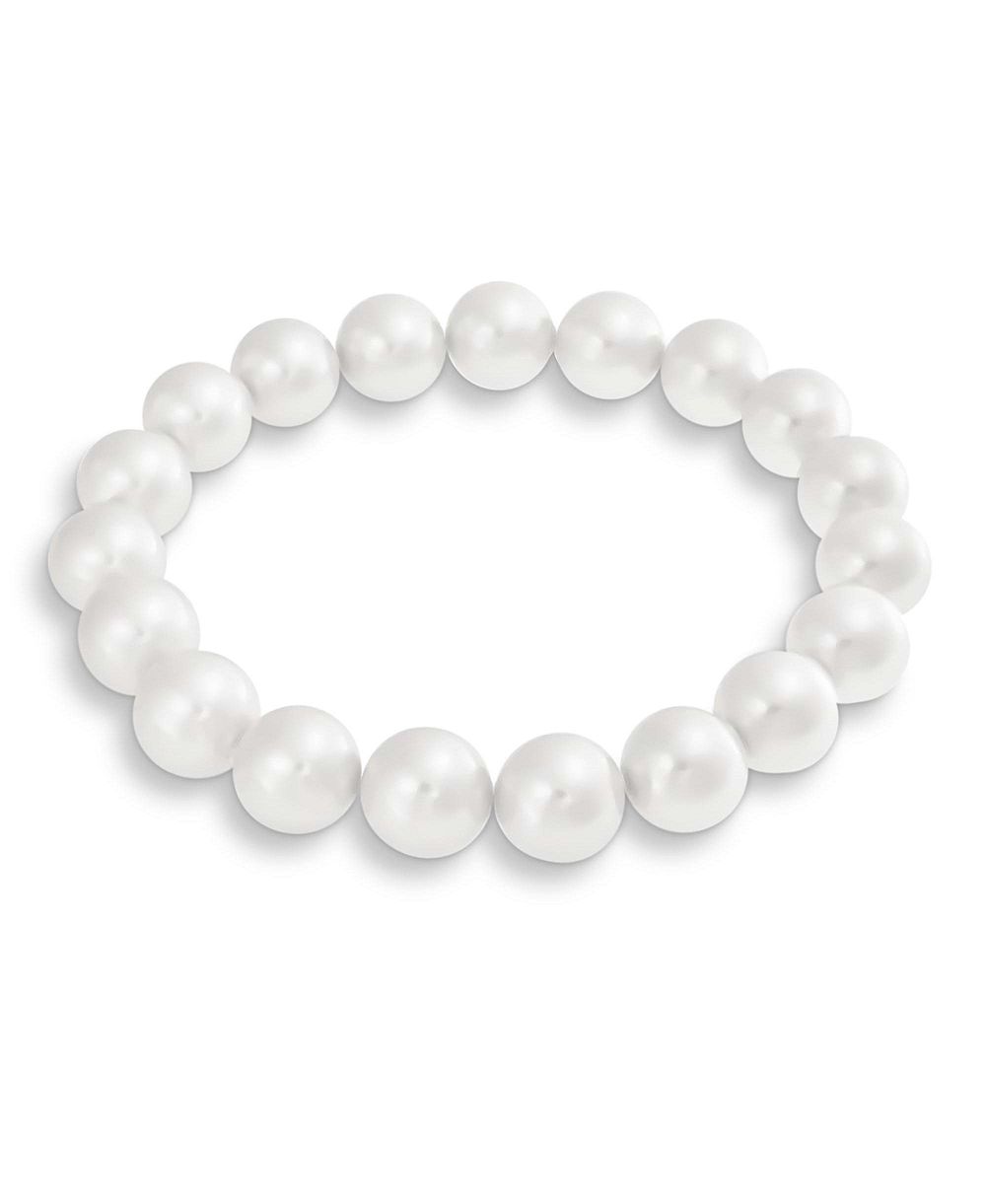 Браслет Bling Jewelry Classic Statement Faux Pearl Stackable Stretch 10MM Beads
