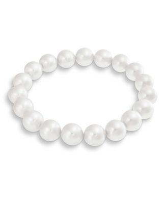 Браслет Bling Jewelry Classic Statement Faux Pearl Stackable Stretch 10MM Beads