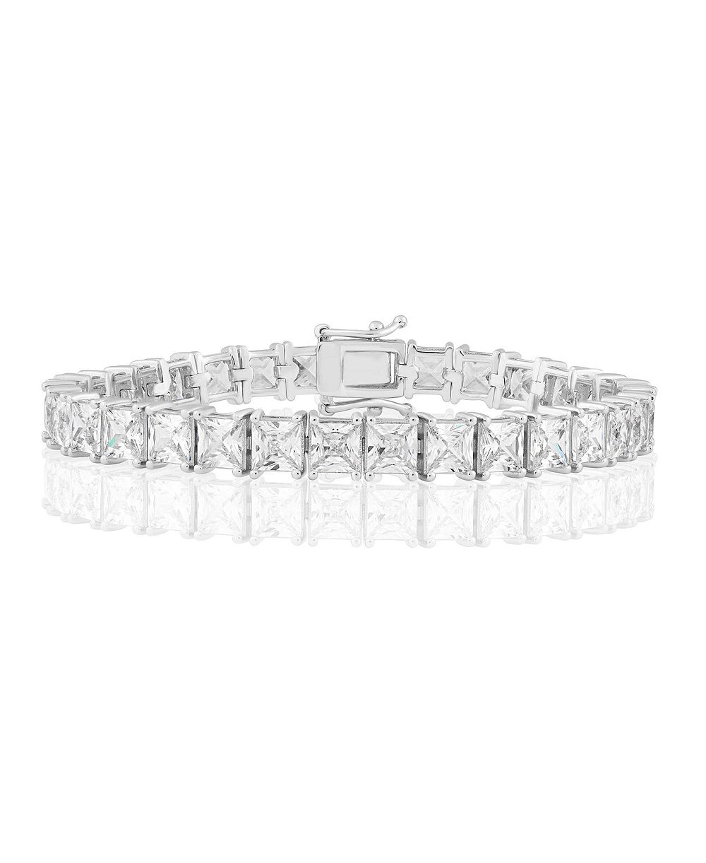 Simona Elegant 7mm 4-Prong Square CZ Tennis Bracelet