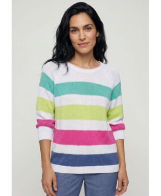 Olsen Женский свитер в полоску из пряжи Stripe Tape Yarn