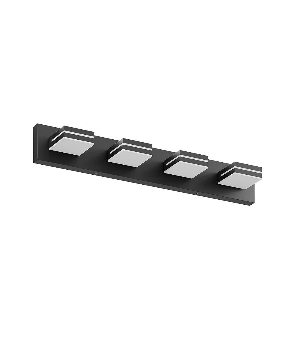 BUSDAYS 4 Light Modern LED Vanity Light Wall Sconce for Bathroom and Mirror Sleek Minimalist Design Easy Installation