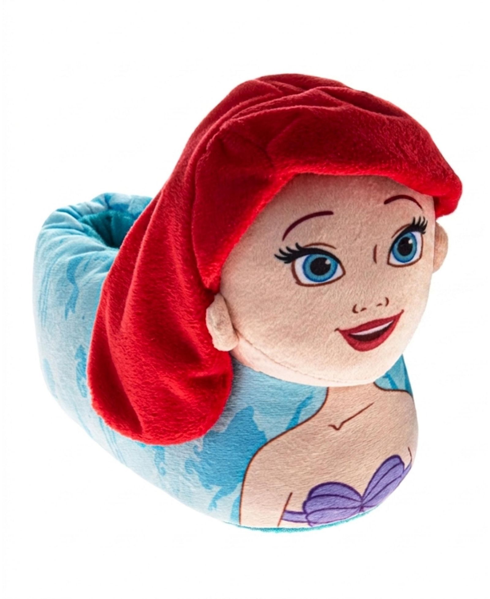 Disney женские теплые пушистые домашние тапочки с принтом Ариэль и Флаундер из «Русалочки», размеры 5-6 и 13-1