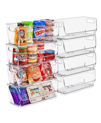 Sorbus Small Wide 2 Pack Stackable Storage Containers for Kitchen, Pantry,Cabinet Organization