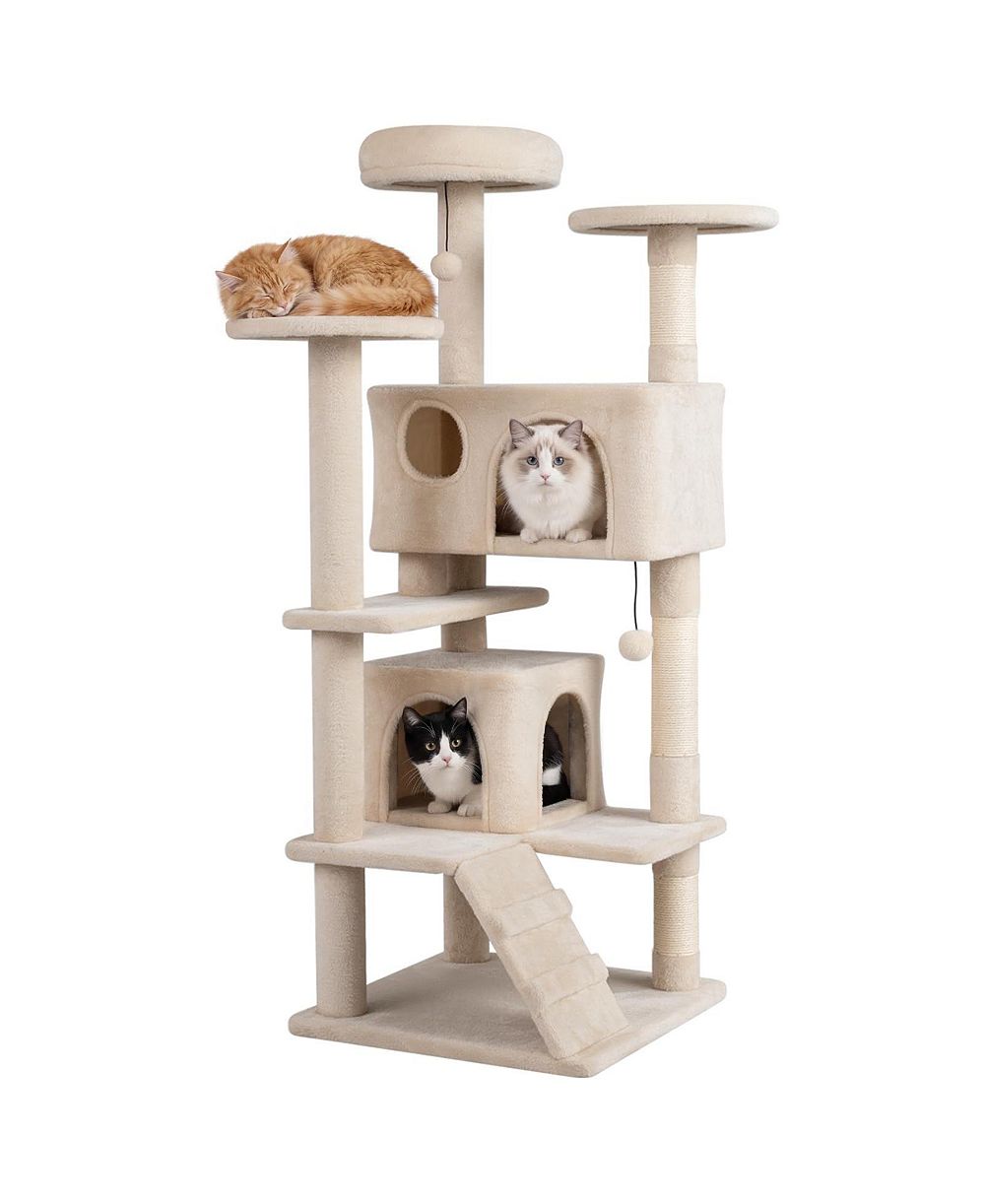 COZITO 52 inch Tall Cat Tree Tower for Indoor Cats with Perches and Caves