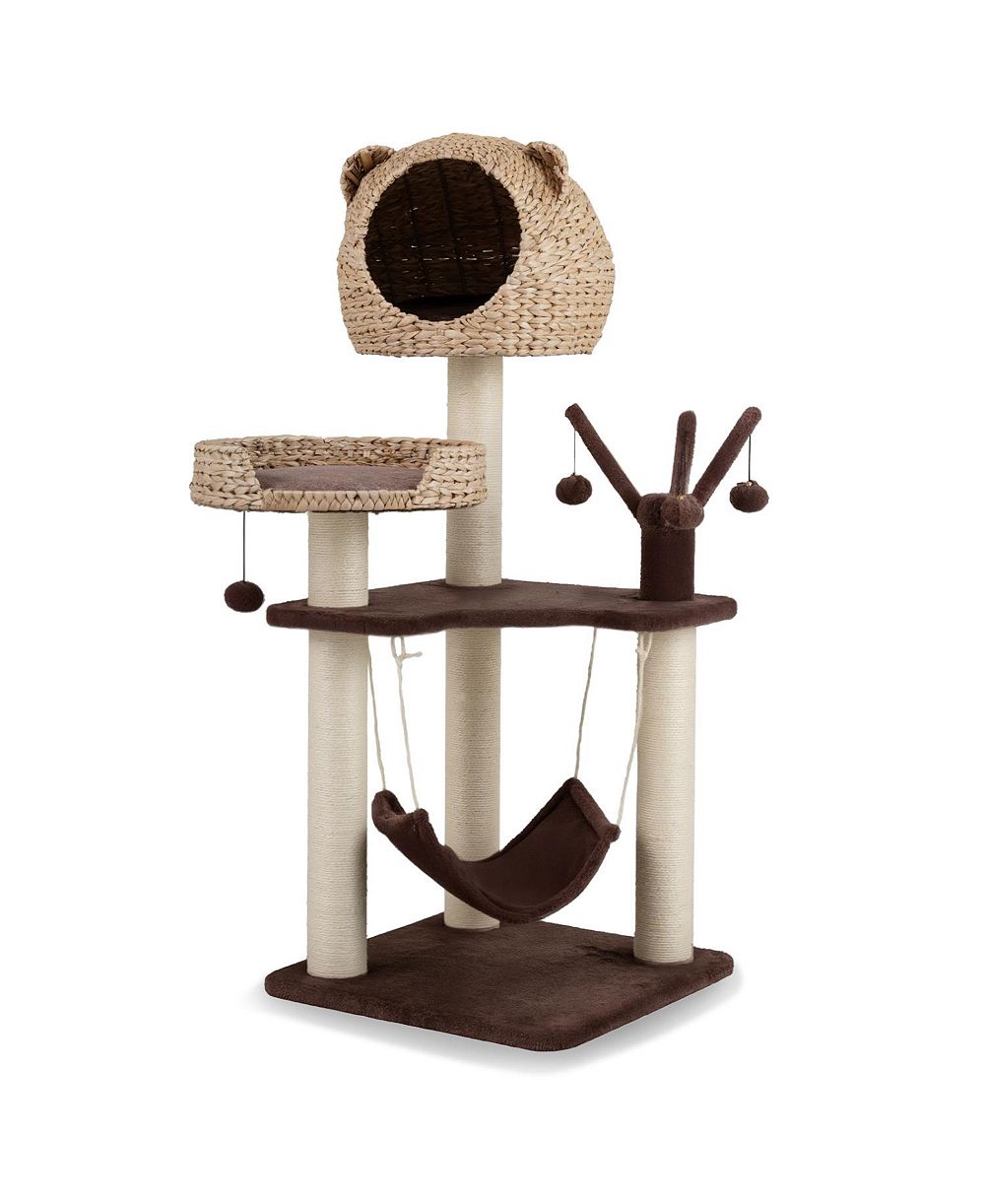 COZITO Multi-Level Cat Tree with Condo, Hammock and Rotatable Hanging Balls